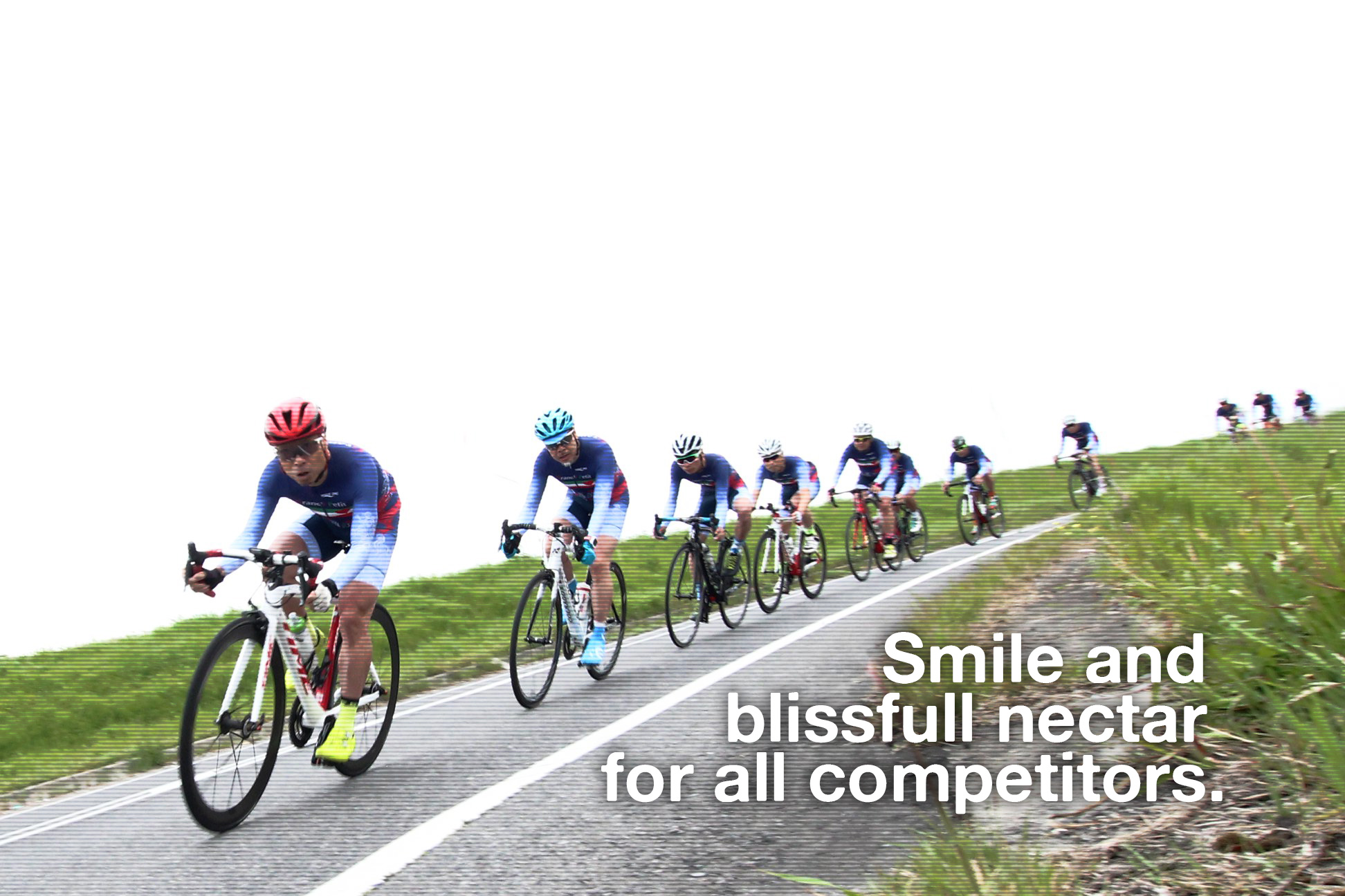 Cycle Road Race Team Grandi Petit - Smile and blissful nectar for all competitors.